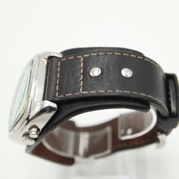 Fossil Kaleido Mens Red Orange Color Change 41mm Watch Black Leather New Battery - Picture 14 of 16